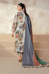 BAROQUE 3PC KARANDI PRINTED SHIRT WITH KARANDI PRINTED DUAPTTA AND TROUSER - 1705